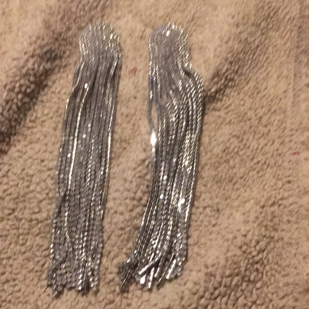 Stunning diamond super long beautiful earrings